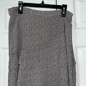 Urban Outfitters Black Skirt with White Floral Pattern